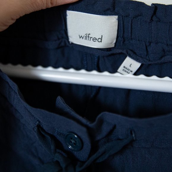 Aritzia High Waisted Blue Trousers - Picture 2 of 4